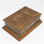 1927 Earl B. Huffamn Trophy Won by Dr. J.E. Hardman Smith Metal Bronze Cigar Box