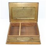 1927 Earl B. Huffamn Trophy Won by Dr. J.E. Hardman Smith Metal Bronze Cigar Box