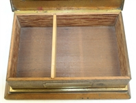 1927 Earl B. Huffamn Trophy Won by Dr. J.E. Hardman Smith Metal Bronze Cigar Box