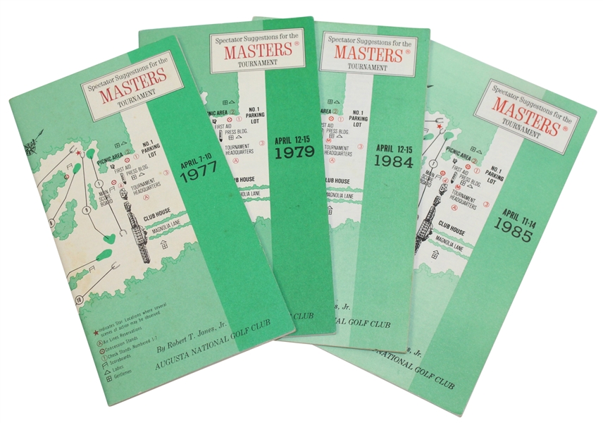 Masters Spectators Guides- 1977, 1979, 1984, 1985