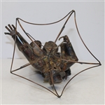 Copper Plated Golfer Statue- Holding Umbrella