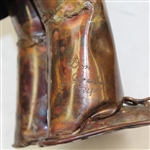 Copper Plated Golfer Statue- Holding Umbrella