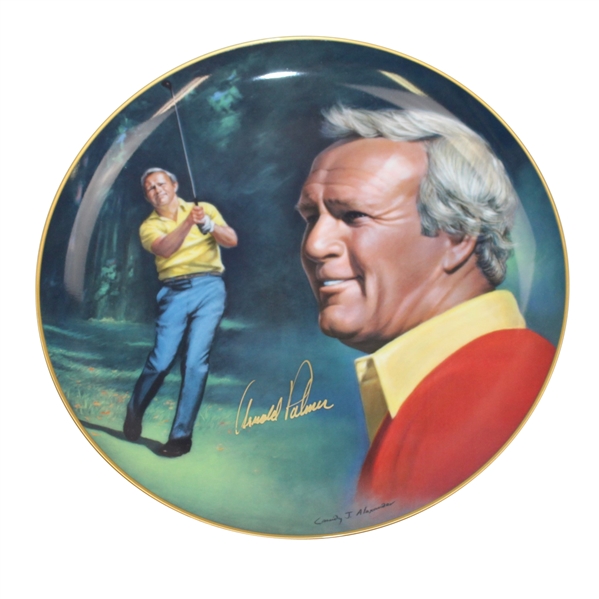 Arnold Palmer Signed 1983 "Athlete of the Decade" Cassidy Alexander Plate FULL JSA #Z25679
