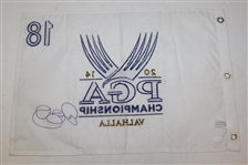 Rory McIlroy Signed 2014 PGA Championship Embroidered White Flag JSA #L07527