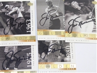 Jack Nicklaus Signed 1963, 1971, 1973, 1975, & 1980 Golden Bear PGA Championship Cards JSA ALOA
