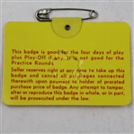 1975 Masters Series Badge- Jack Nicklaus Win