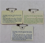 3 Masters Series Badges- 1976, 1978, 1979