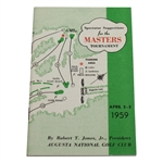1959 Masters Spectators Guide- Art Wall Jr Win