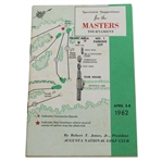 1962 Masters Spectators Guide- Arnold Palmer Win