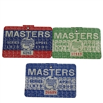 3 Masters Series Badges- 1976, 1978, 1979