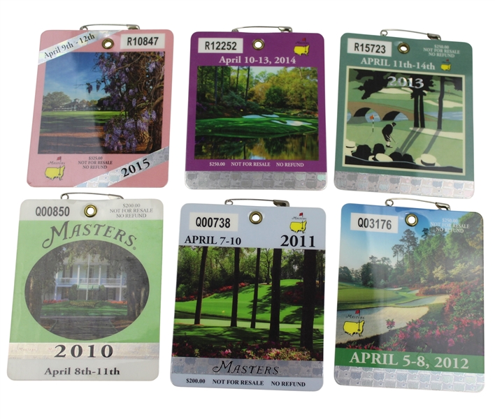 Masters Series Badges- 2010-2015