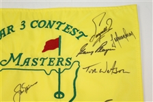 2012 Masters Par 3 Contest Flag Champs Flag including Big Three, Watson, and Others JSA ALOA