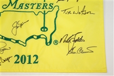 2012 Masters Par 3 Contest Flag Champs Flag including Big Three, Watson, and Others JSA ALOA