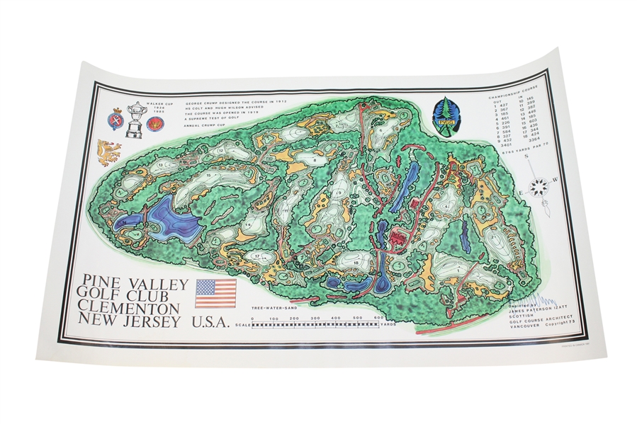 Lot Detail - Pine Valley Golf Club Topographical Map ...