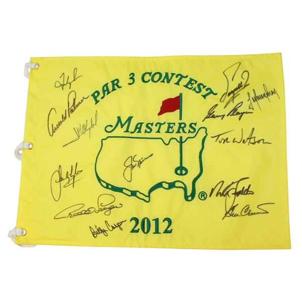 2012 Masters Par 3 Contest Flag Champs Flag including Big Three, Watson, and Others JSA ALOA