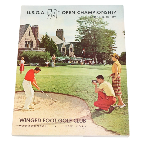 1959 US Open at Winged Foot GC Program - Billy Casper Winner