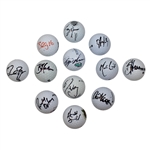 Lot of (12) Current PGA/Rising Star Signed Golf Balls JSA ALOA