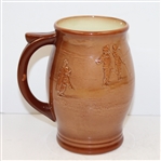 Royal Doulton Kingsware Airbrushed Tankard- Golfer and Caddy- R. Wayne Perkins Collection