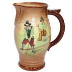 Royal Doulton Kingsware Pitcher- Golfer and Caddy- R. Wayne Perkins Collection
