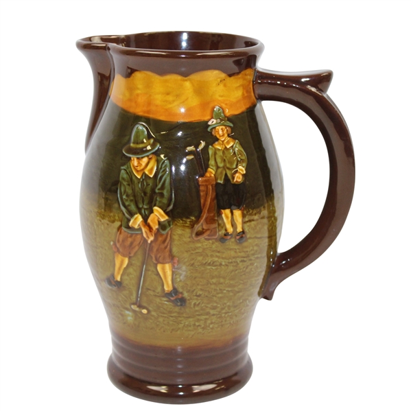 Royal Doulton Kingsware Pitcher- Golf Scene- R. Wayne Perkins Collection