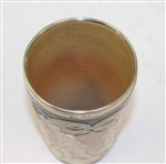 Doulton Lambeth Golf Beaker with Silver Rim - C. 1900 - R. Wayne Perkins Collection