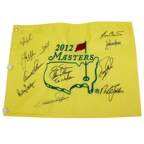 2012 Masters Champs Flag Signed by 13 Winners JSA ALOA