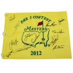 2012 Masters Par Contest Embroidered Flag Signed by 12 Masters Winners JSA ALOA