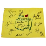 2016 Masters Champs Flag Signed Big 3 Center - Palmer Final Dinner JSA ALOA
