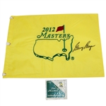 2012 Masters Flag Signed by Gary Player with 2004 Commemorative Pin JSA ALOA