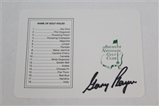 Lot of Five Gary Player Signed Scorecards - Major Championship Courses! JSA ALOA