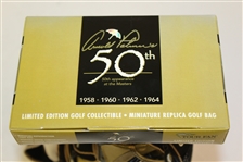 Arnold Palmer Signed Ltd Ed 50th Anniversary Masters Mini Golf Bag #1 JSA ALOA