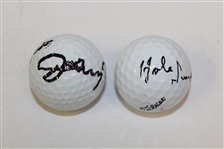 Hale Irwin & Johnny Miller Signed Golf Balls JSA ALOA