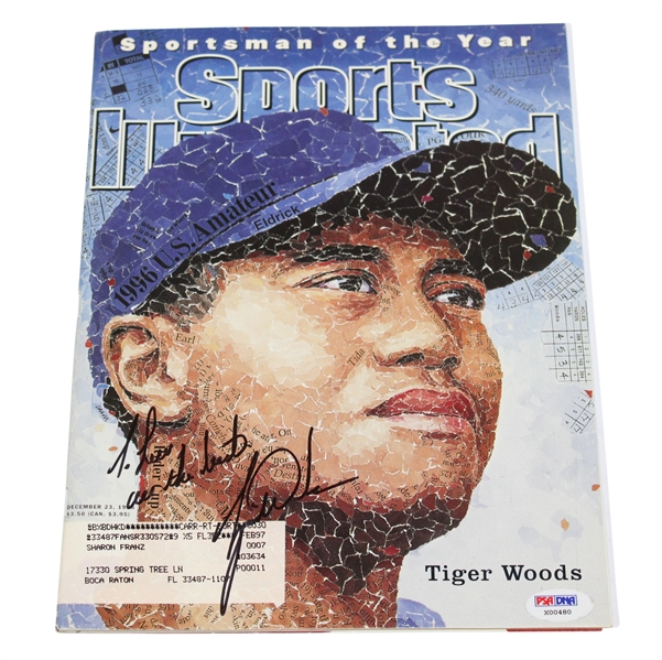 Tiger Woods Signed SI Sportsman of the Year Magazine PSA/DNA Full #X00480