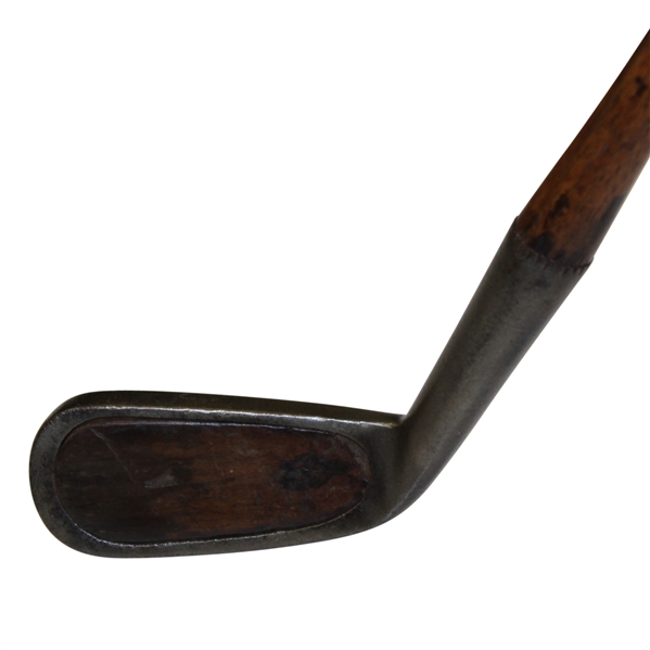 Vintage Spalding Cran Wood Face Brassie Cleek Circa 1897 - H.W.B. Initials - Roth Collection