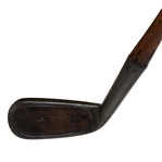 Vintage Spalding Cran Wood Face Brassie Cleek Circa 1897 - H.W.B. Initials - Roth Collection