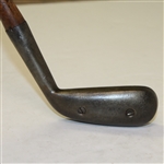 Vintage Spalding Cran Wood Face Brassie Cleek Circa 1897 - H.W.B. Initials - Roth Collection