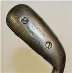 Vintage Spalding Cran Wood Face Brassie Cleek Circa 1897 - H.W.B. Initials - Roth Collection