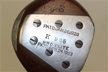1920's Patent Kro-Flite Fancy Crow Face 3 Wood - K965 - Roth Collection