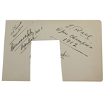 Ted Ray Signed Album Page with Open Champion 1912 Notation JSA ALOA