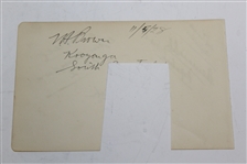 Ted Ray Signed Album Page with 'Open Champion 1912' Notation JSA ALOA