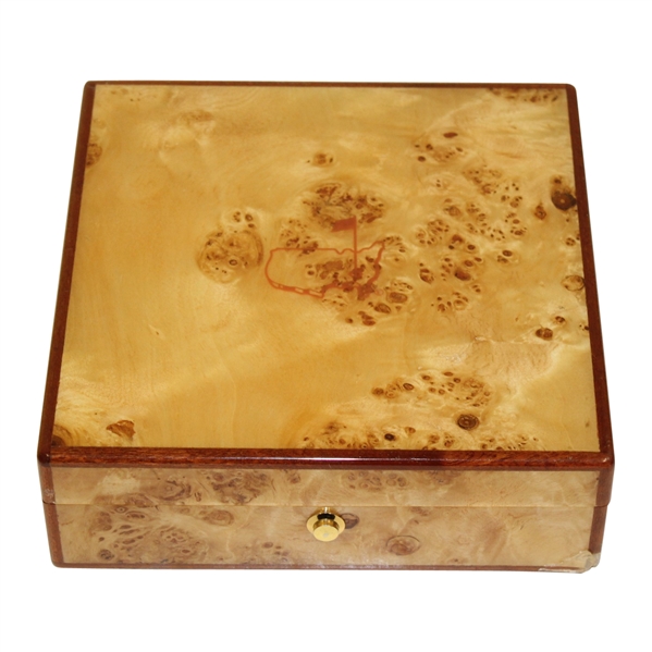 Augusta National Member Undated Burl Wood Jewelry Box