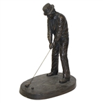 Large Bronze Ltd Golfer Statue by Jeanne Rynhart - Made in Ireland Circa 1980s