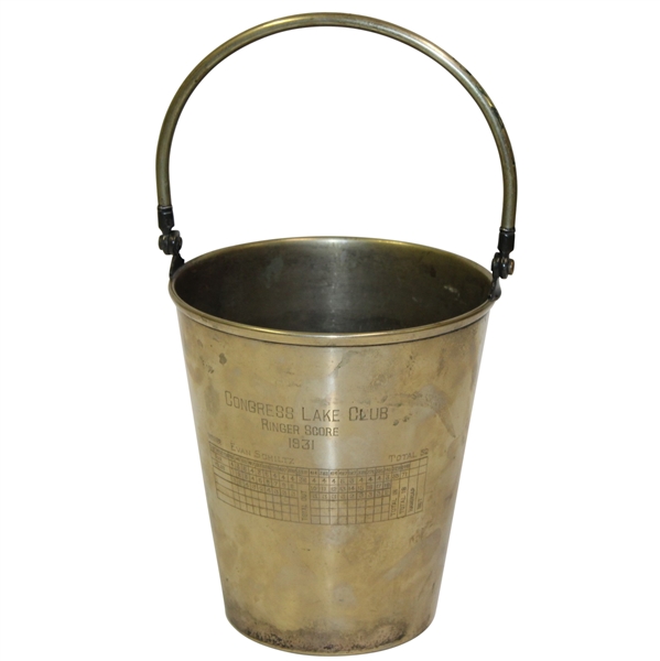1931 Congress Lake Club Ringer Score Ice Bucket Award - Lowest Score Each Hole