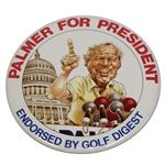 1988 Palmer For President Large Pinback - Endorsed by Golf Digest