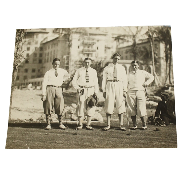 1926 Bobby Jones, Diegel, Armour, & Sarazen at Biltmore, Coral Gables B&W Photo - Keystone