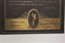 1929 The Sampson Trophy Bronze Golf Award with David R. Forgan Golf Description
