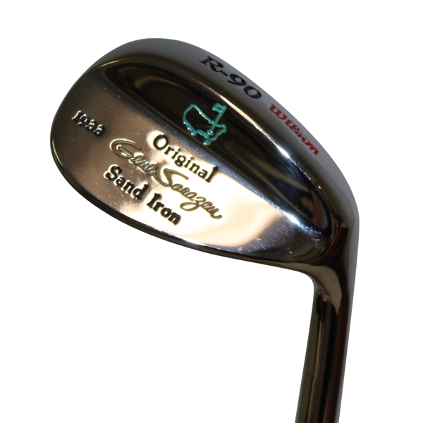 Unused Wilson R-90 Stamped Original Gene Sarazen Sand Iron with Green Masters Logo