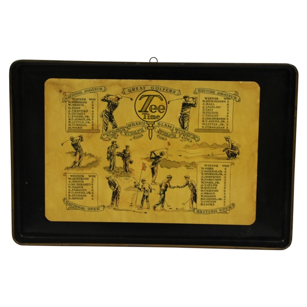 R.T. Jones Jr Grand Slam Tee Time with Multiple Major Winners Tray - Circa 1950s