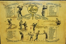 R.T. Jones Jr Grand Slam 'Tee Time' with Multiple 'Major' Winners Tray - Circa 1950's