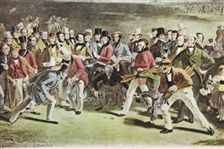 'The Golfers - A Grand Match St. Andrews' Matted Ltd Ed Print Signed by Laurie Auchterlonie JSA ALOA